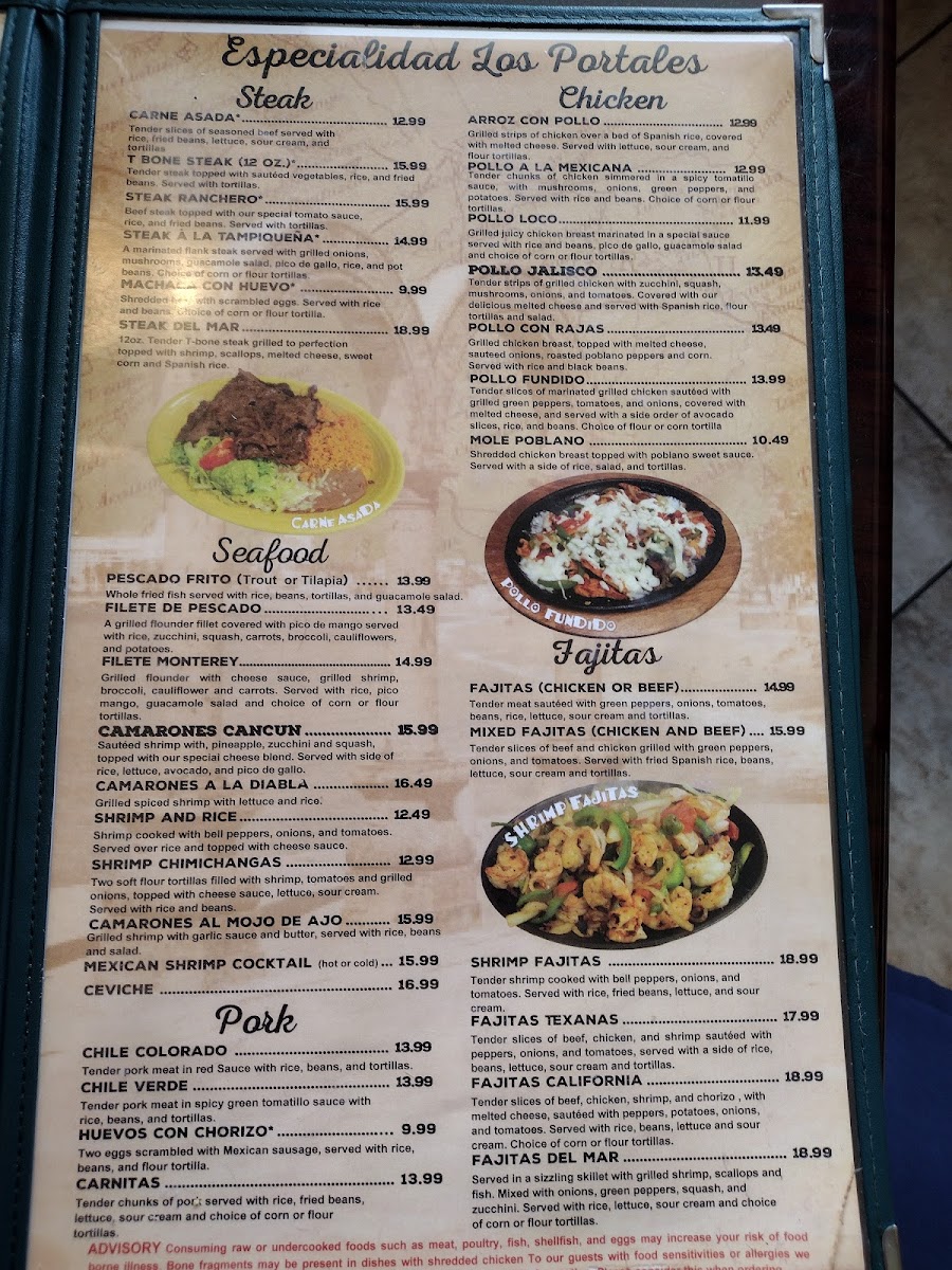 Menu Los Portales Mexican Restaurant-3
