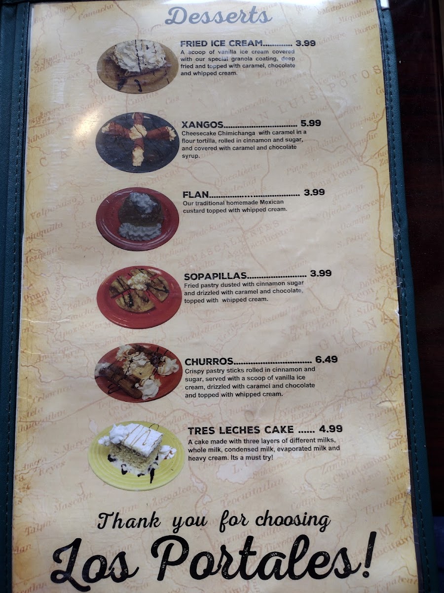 Menu Los Portales Mexican Restaurant-8
