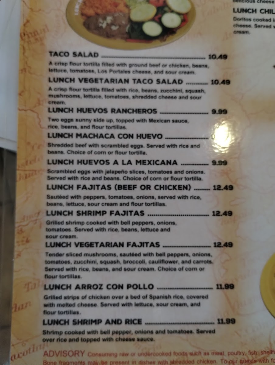 Menu Los Portales Mexican Restaurant-9
